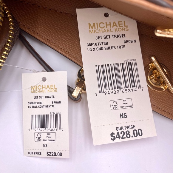 Michael Kors Large Chain Shoulder Bag and LG Continental Wallet Set - Picture 11 of 15